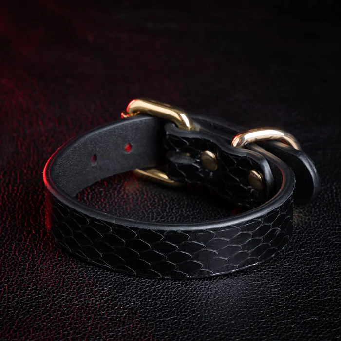 CHICCHOK [Conqueror] - Black Python Stylish Adjustable Bracelet