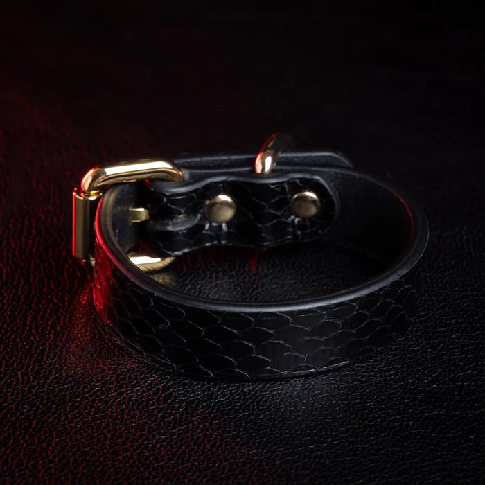 CHICCHOK [Conqueror] - Black Python Stylish Adjustable Bracelet