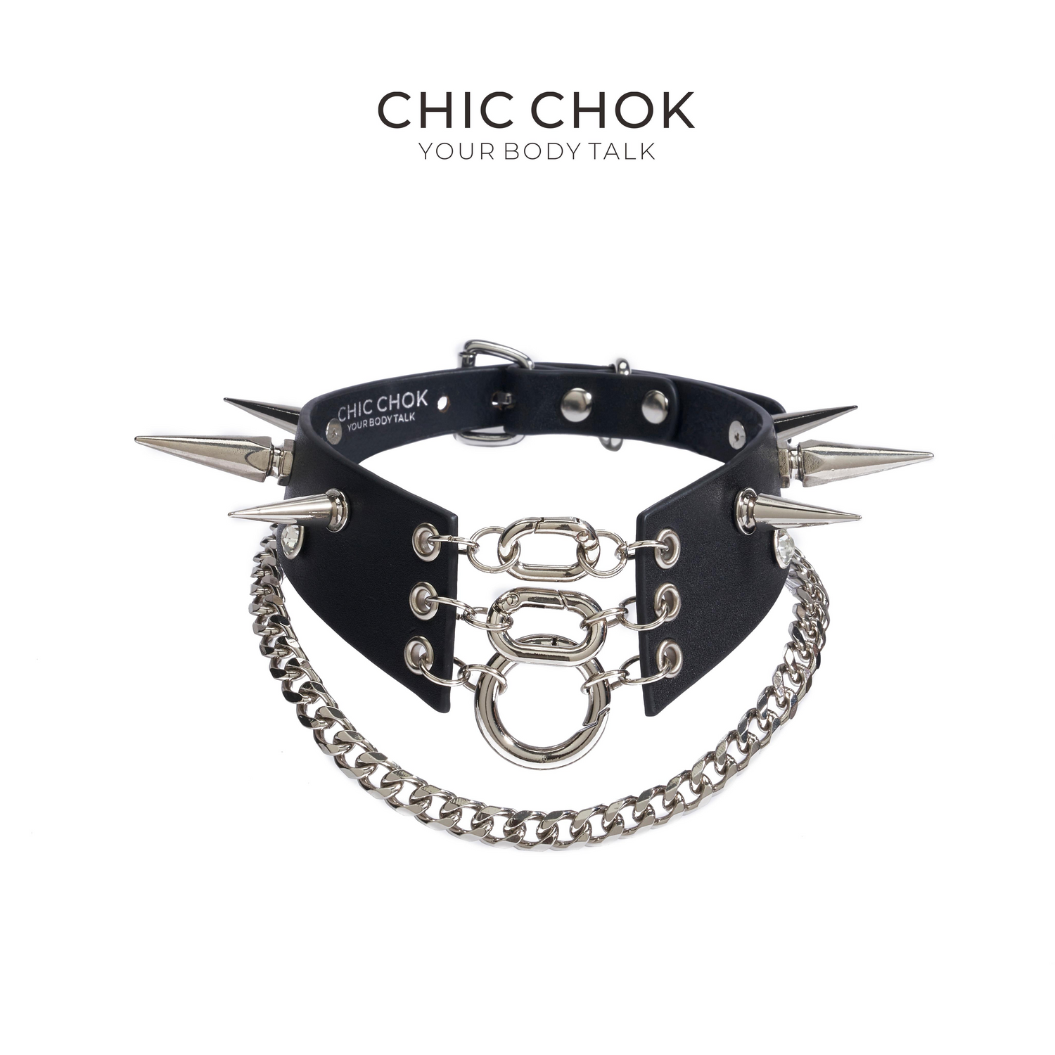 Embrace Your Inner Rebel with ChicChok's Gothic Spike Choker