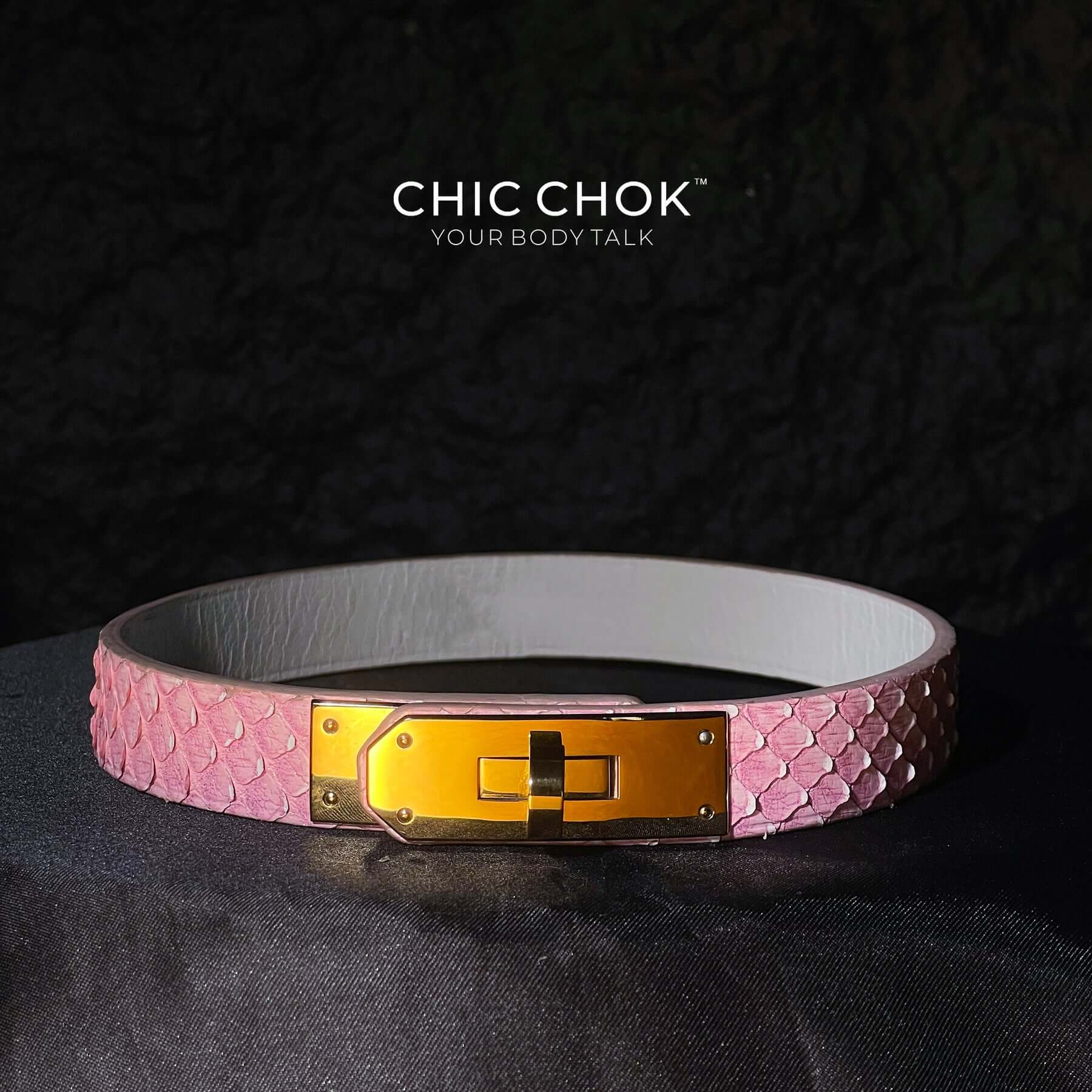 CHICCHOK--Kelly Buckle Dimple Collar: Elegance Redefined