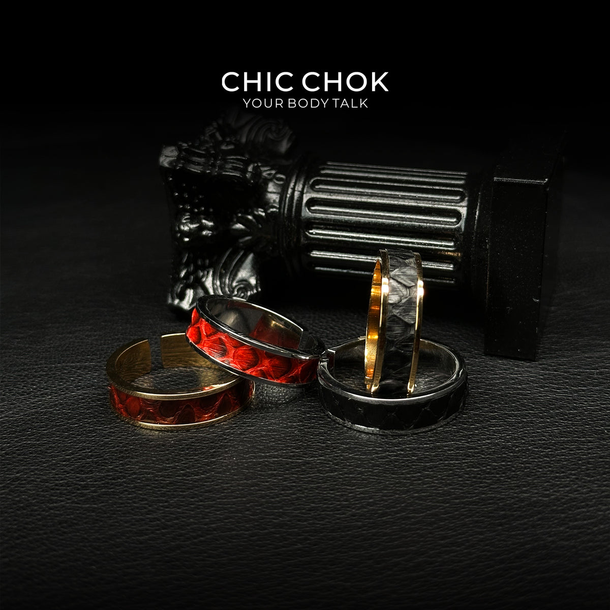 CHICCHOK Classic Open Ring Stainless Steel Subtle Stylish Adjustable Ring