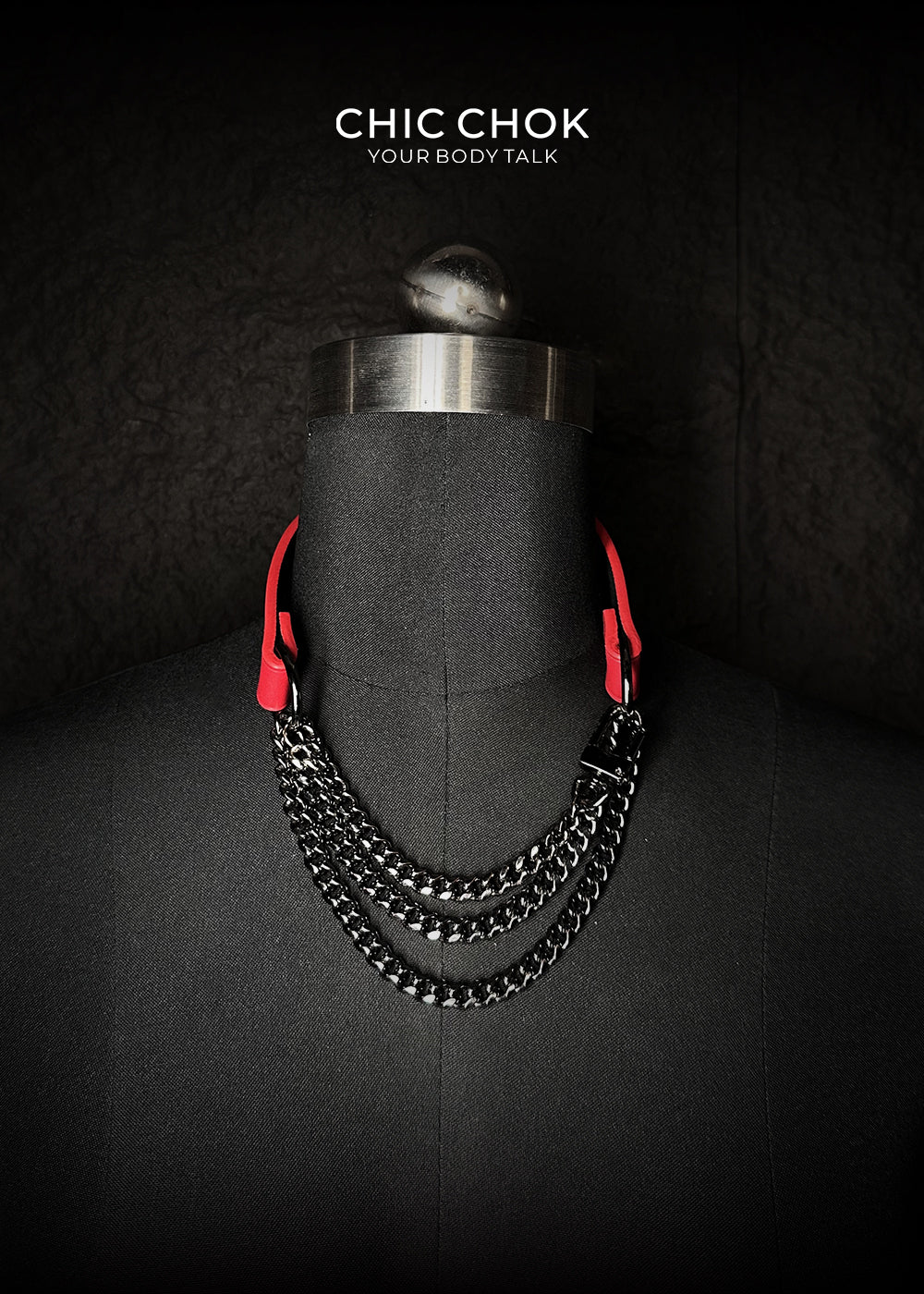 CHICCHOK [Breathless] Pulling Fashion and Fun Choker Red