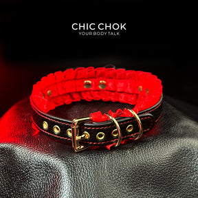 CHICCHOK [Vermillion Elf] Collar Valentine's Day Style With traction rope