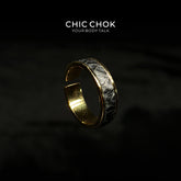 CHICCHOK Classic Open Ring, crafted from high-quality stainless steel. This adjustable ring features a subtle and stylish design, perfect for versatile and modern wear.