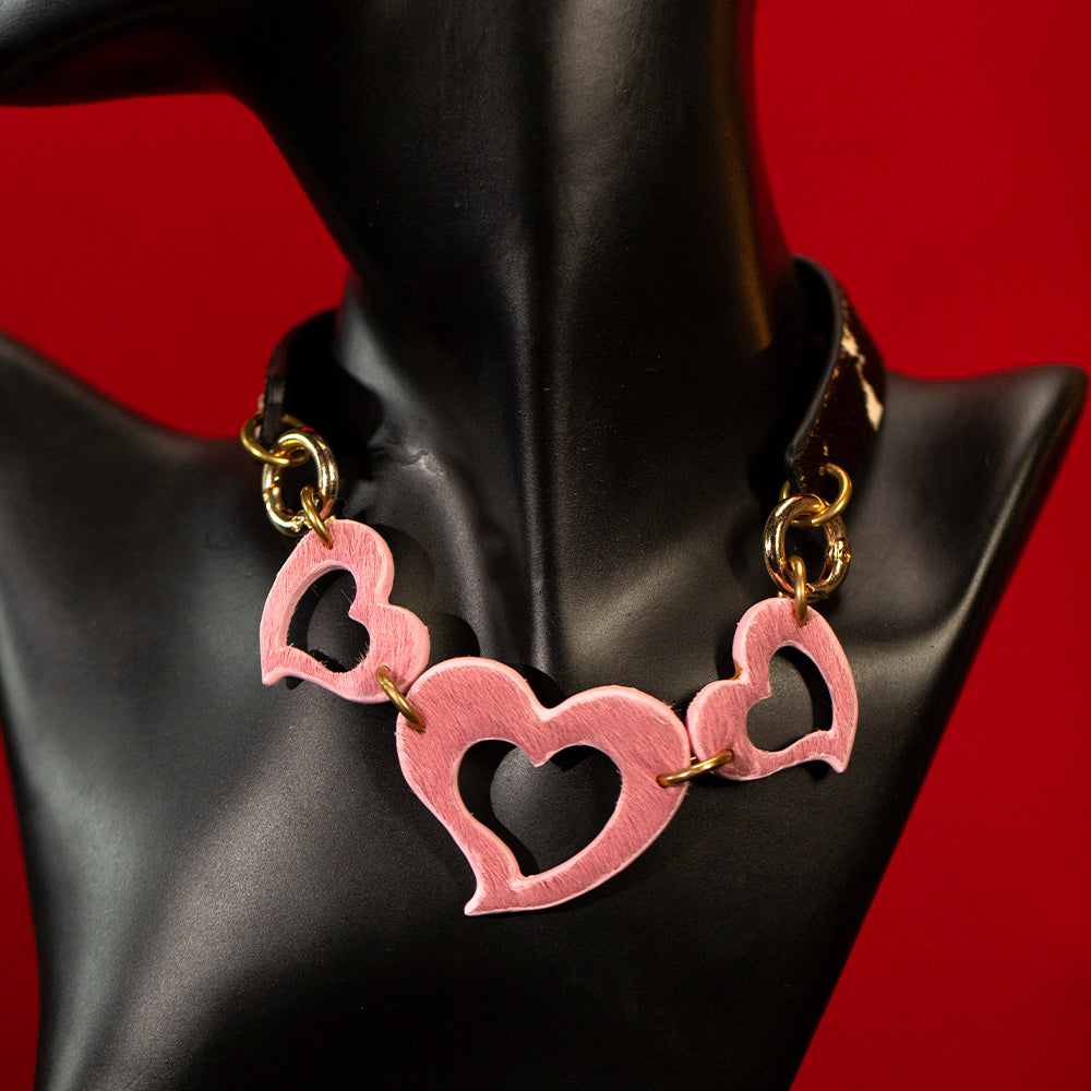 Trendy Fashion Stylish Necklace Cupid's Heart Style Leather Necklace 