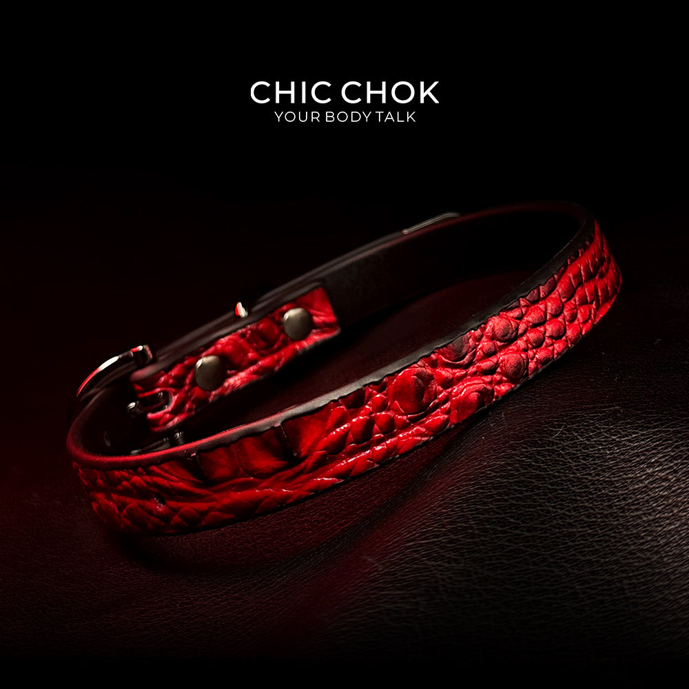 CHICCHOK [Flaming lilith]  Gothic style, punk style, fashionable leather collar