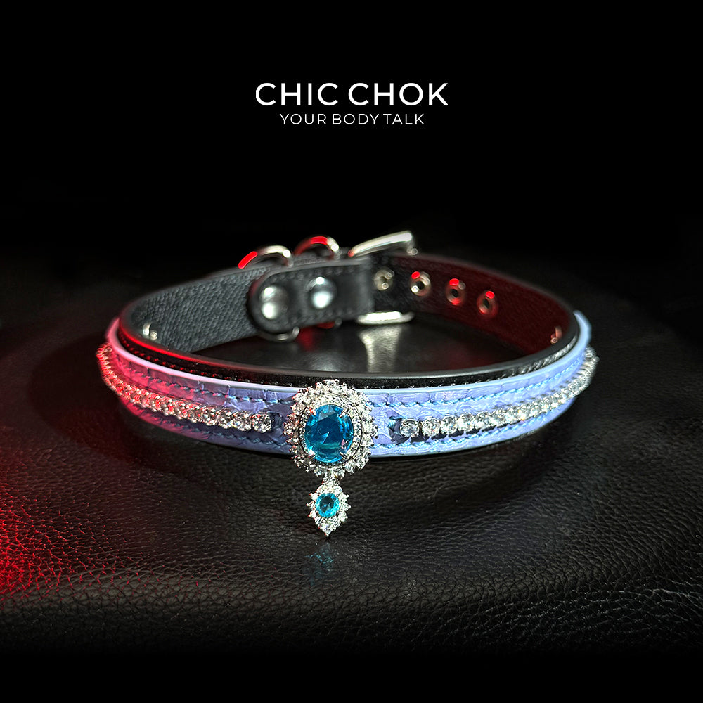 CHIC CHOK [Azure Wish] Atlantis Sapphire Neck Ring - Mystery and Luxury