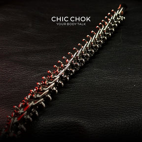 chicchok dragon theme bracelet, heavy metal, punk, wasteland style, handmade