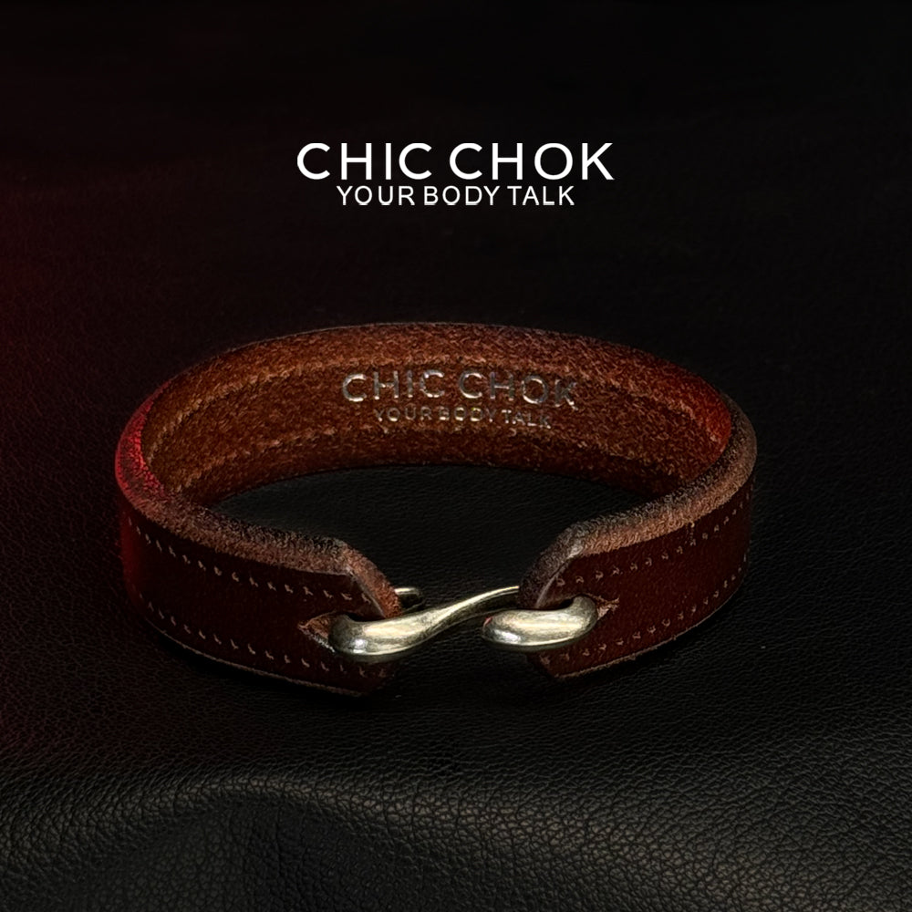 CHICCHOK [Tribeman] Subtle Stylish Non-Adjustable Leather Bracelet